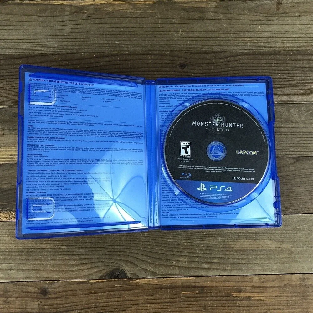 Monster‎ Hunter World PS4 Sony PlayStation 4 Capcom Hunting Shooting Video Game